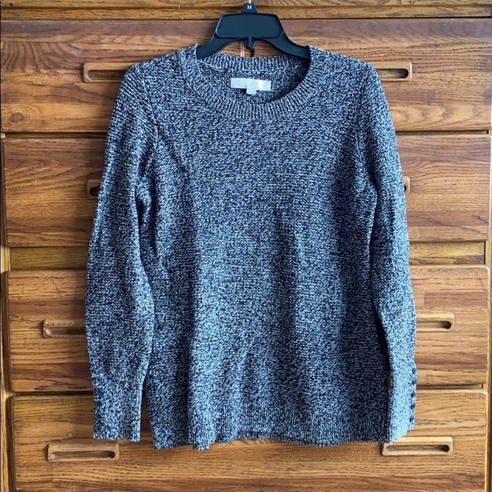 Black and gray LOFT sweater